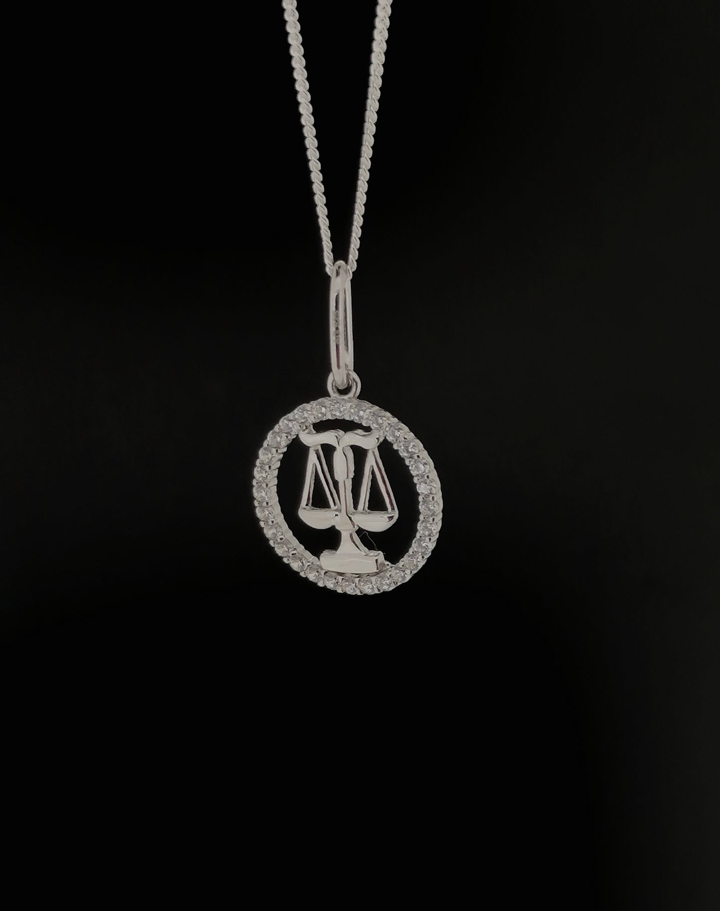 Sterling Silver Libra Zodiac Star Sign Astrology Symbol September October Birthday