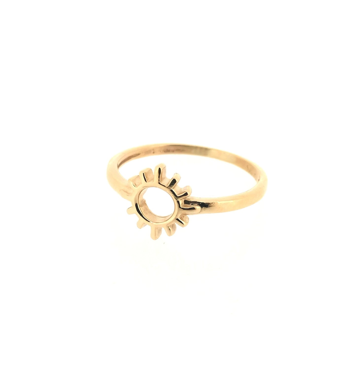 Solid 9ct Yellow Gold Sun Ring