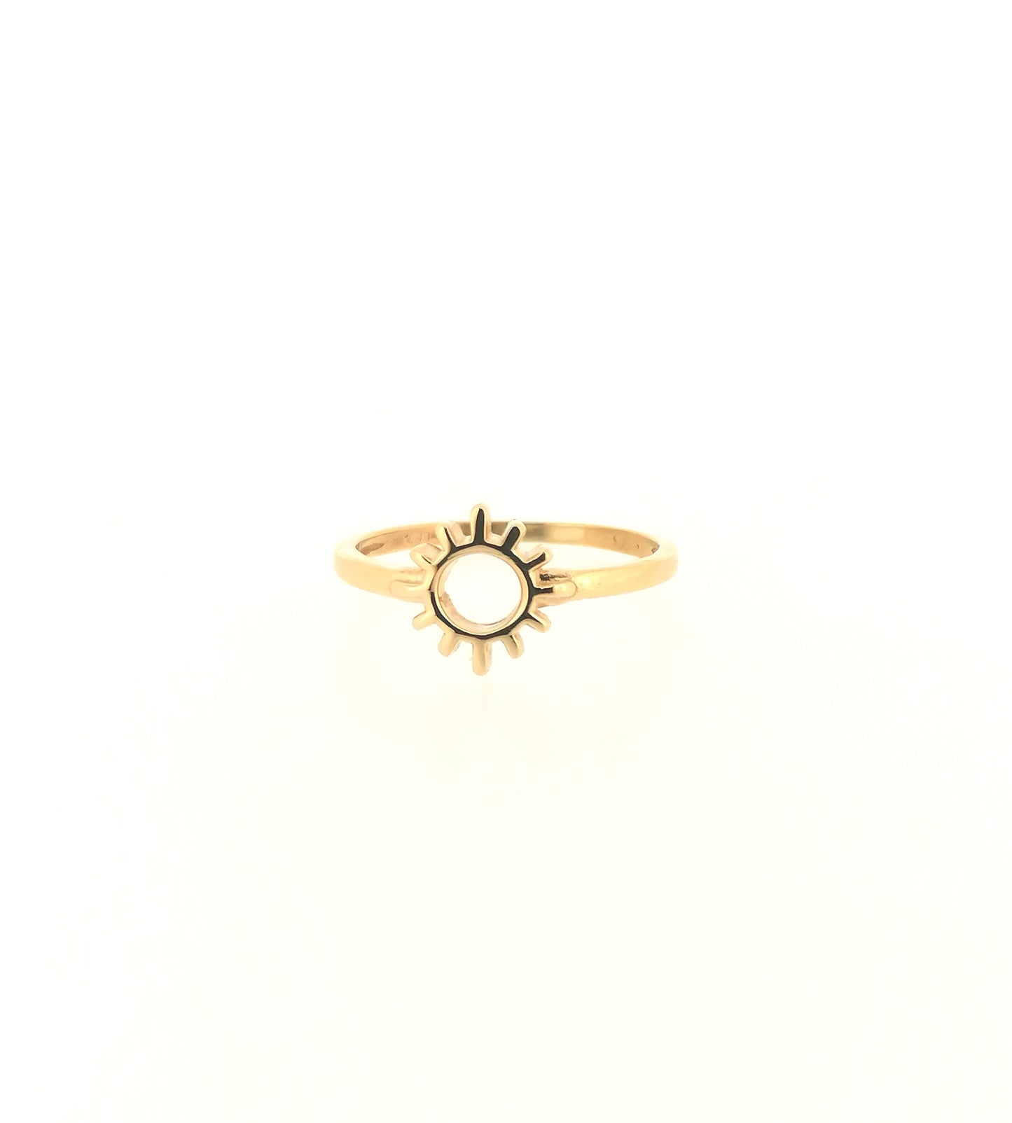 Real 9k Yellow Gold Celestial Sun Ring