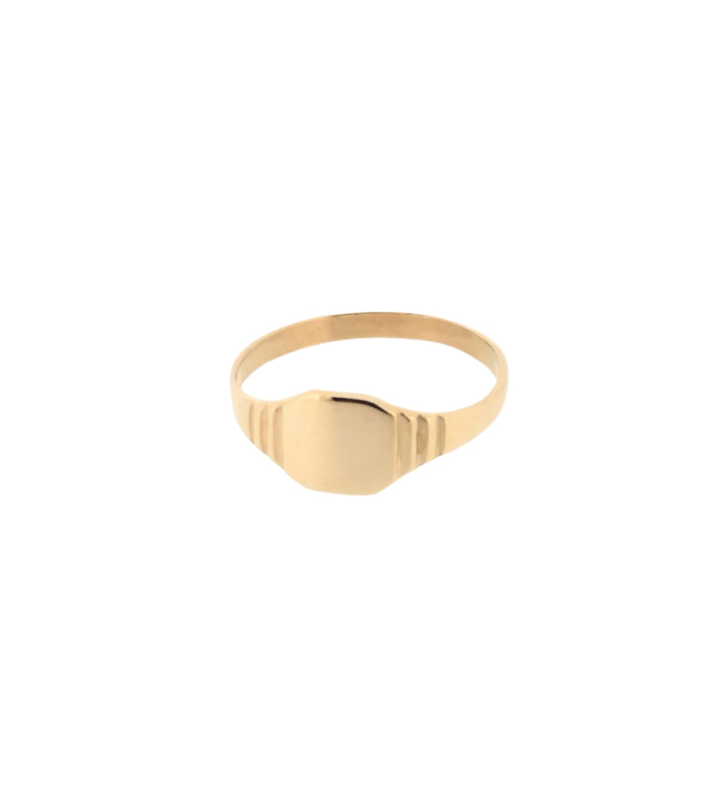 Solid 9ct Yellow gold Square Signet Ring Ladies Men