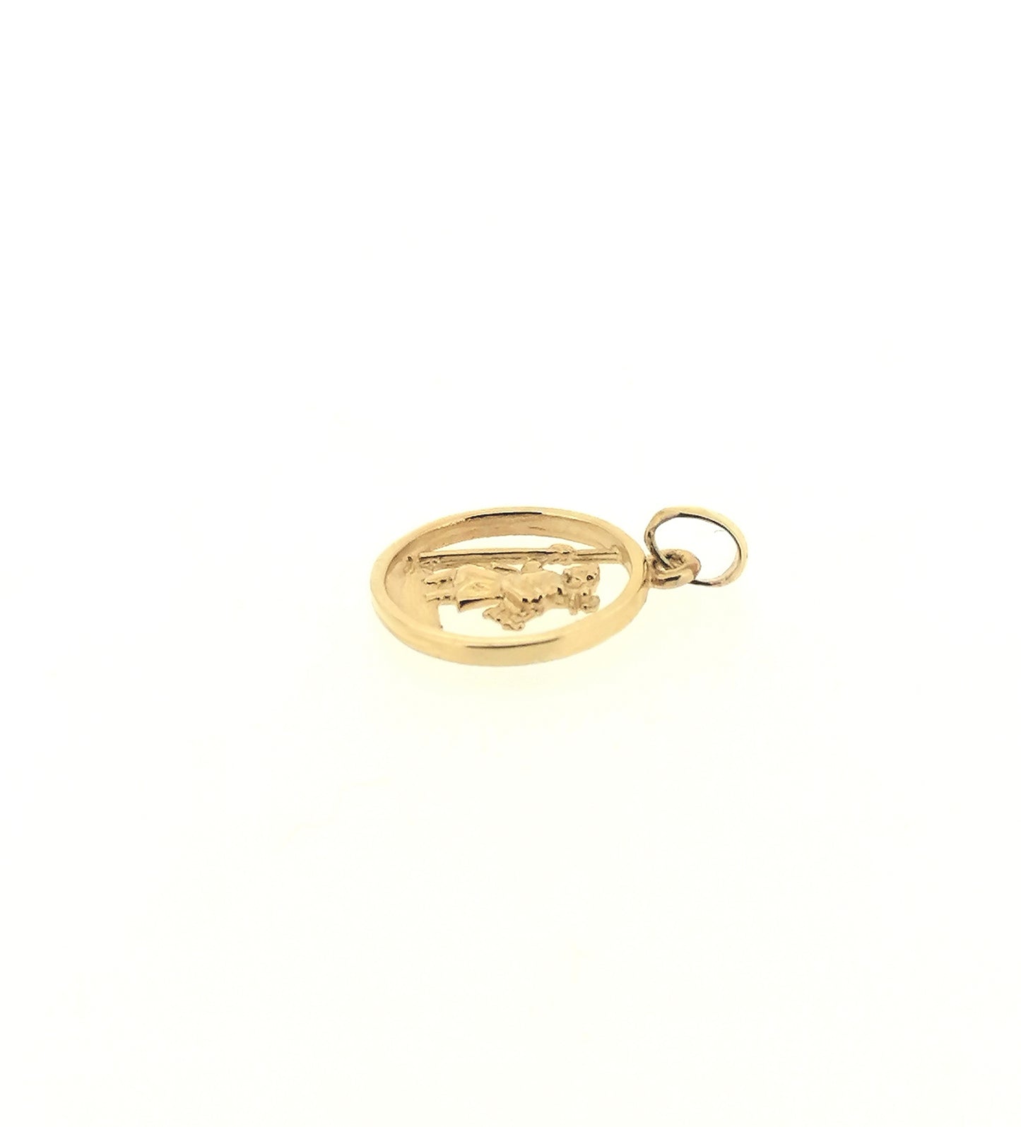 9ct Yellow Gold Round Saint Christopher 15mm Medal Pendant