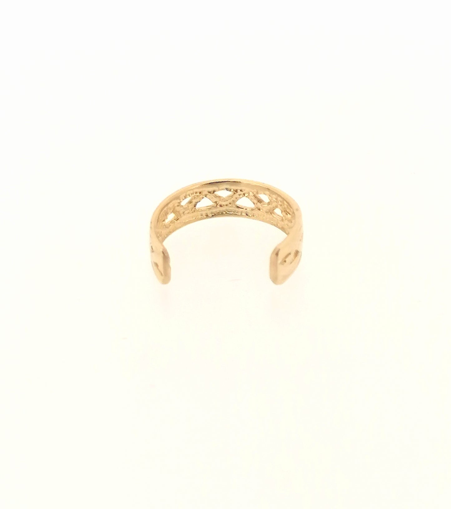 Solid 9ct yellow gold Celtic Style adjustable toe ring