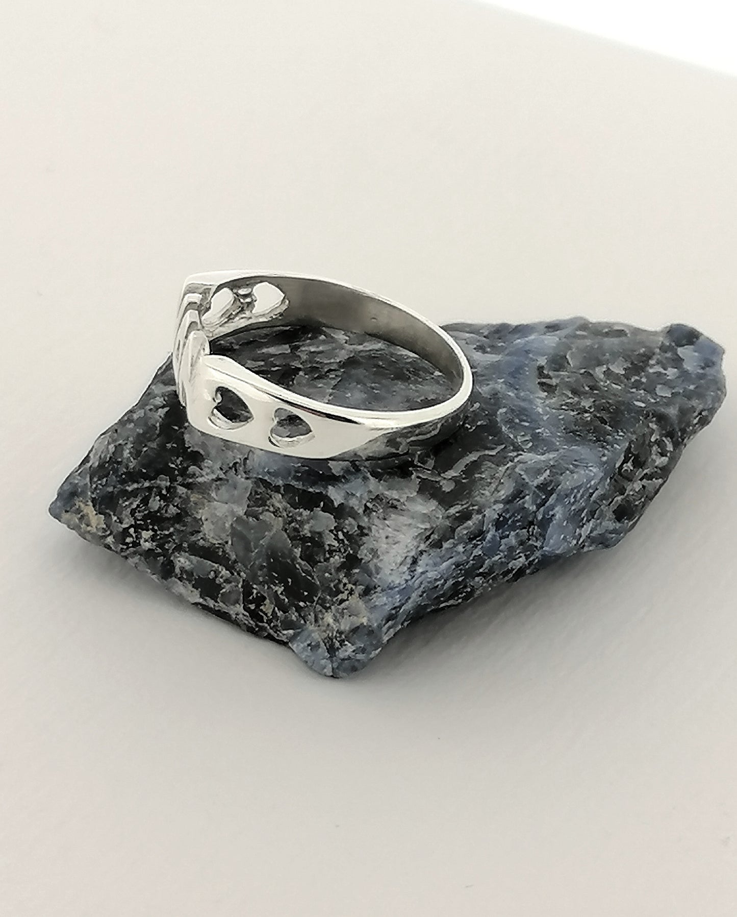 Nan Signet Ring with Love Hearts Sterling Silver