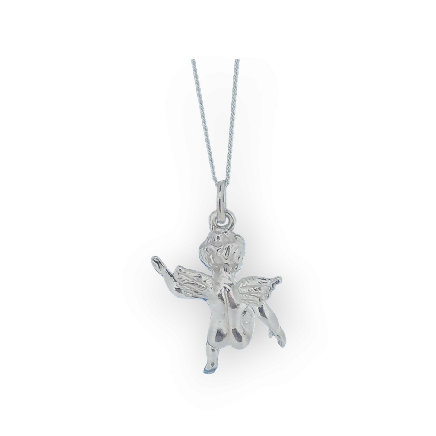 Christian Angelic Cherub Pendant Sterling Silver