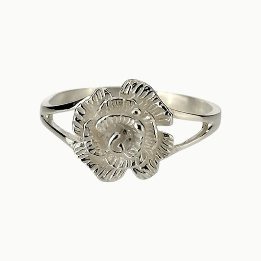 Sterling Silver English Rose Ring