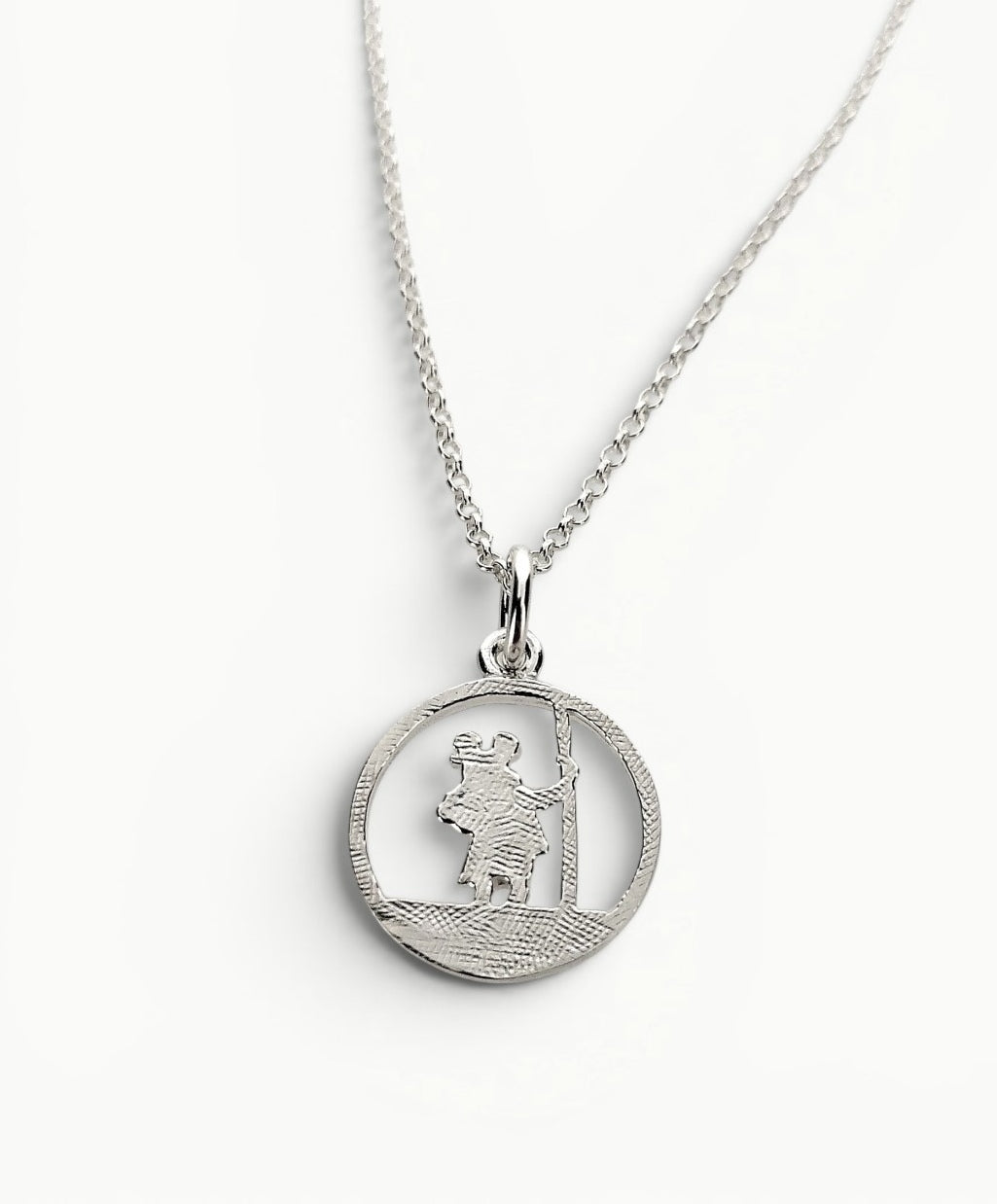 Saint Christopher Medal Pendant Sterling Silver