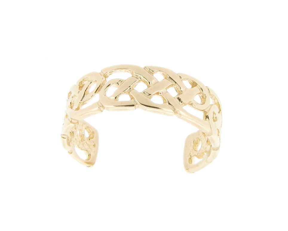 Celtic Design Adjustable Toe Ring 9ct Yellow Gold Stephen Knapper