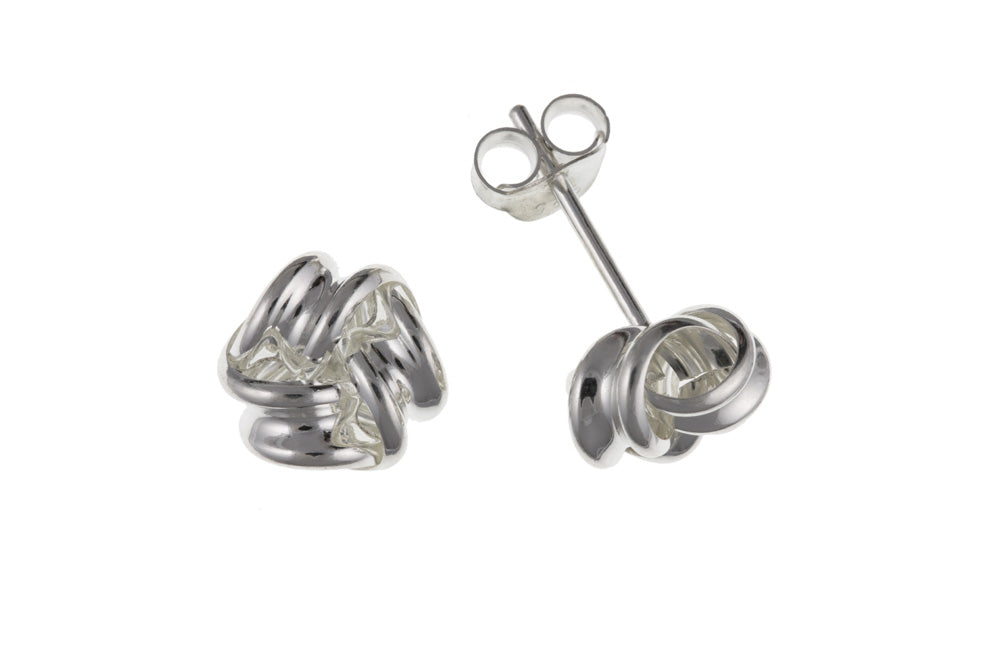 Small Plain Love Knot 925 Sterling Silver