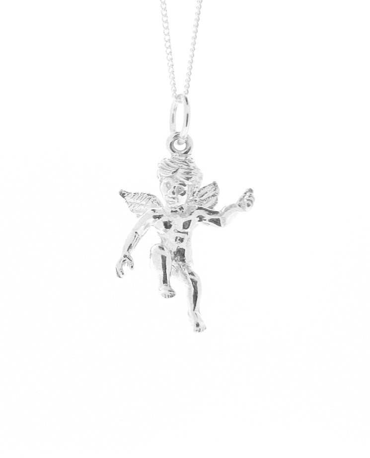 Silver cherub pendant hotsell