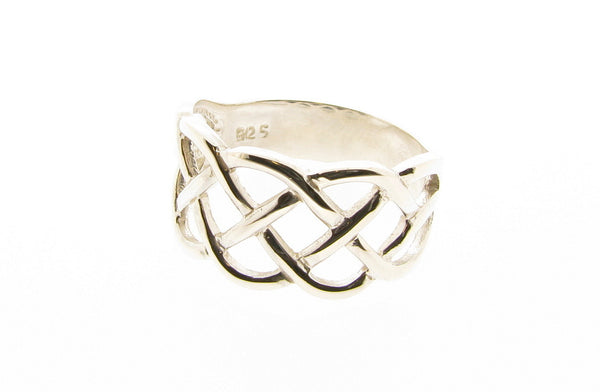 Men's Sterling Silver Irish Celtic Inifinity Knot Band Ring