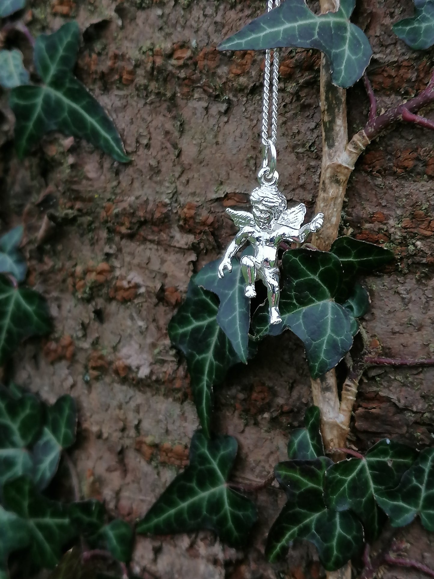 Cherub Pendant of Protection Sterling Silver