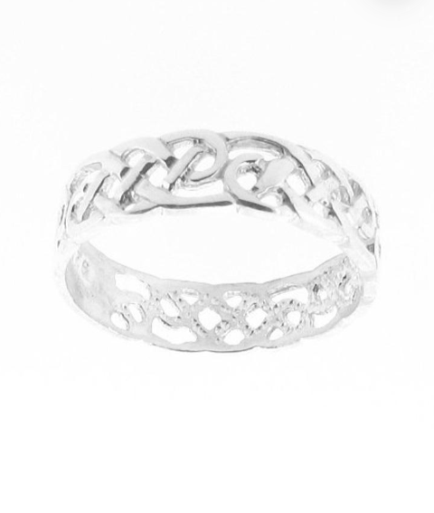 Celtic Infinity Knot Band Ring Sterling Silver Stephen Knapper