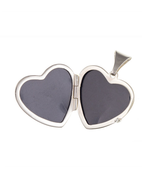 Sterling Silver Half Satin Finish Heart Locket