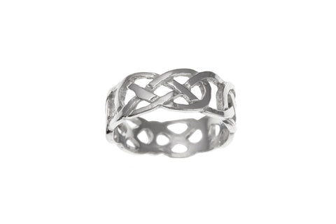 Men's Sterling Silver Celtic Infinity Knot Band Ring