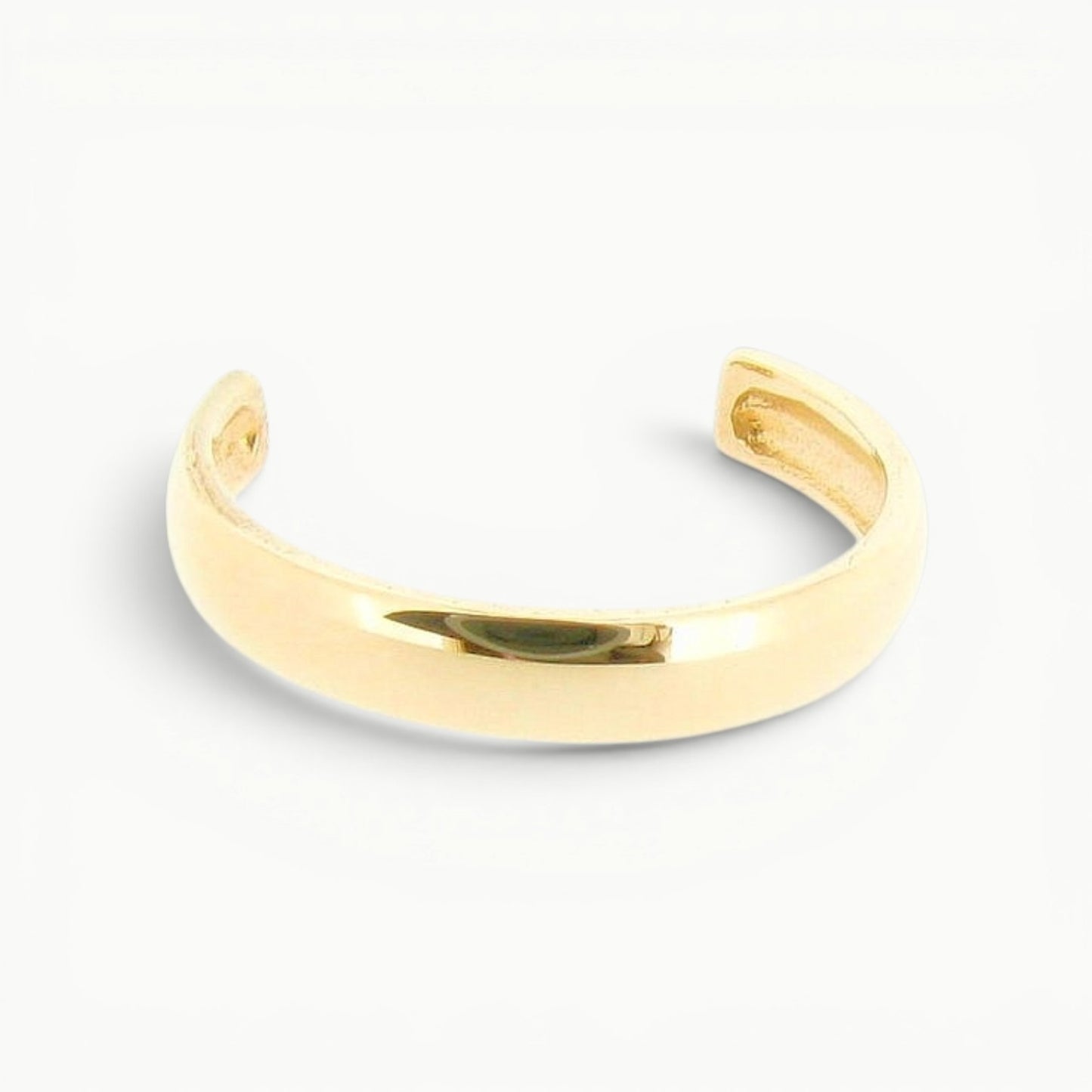 9ct yellow gold plain band toe ring 