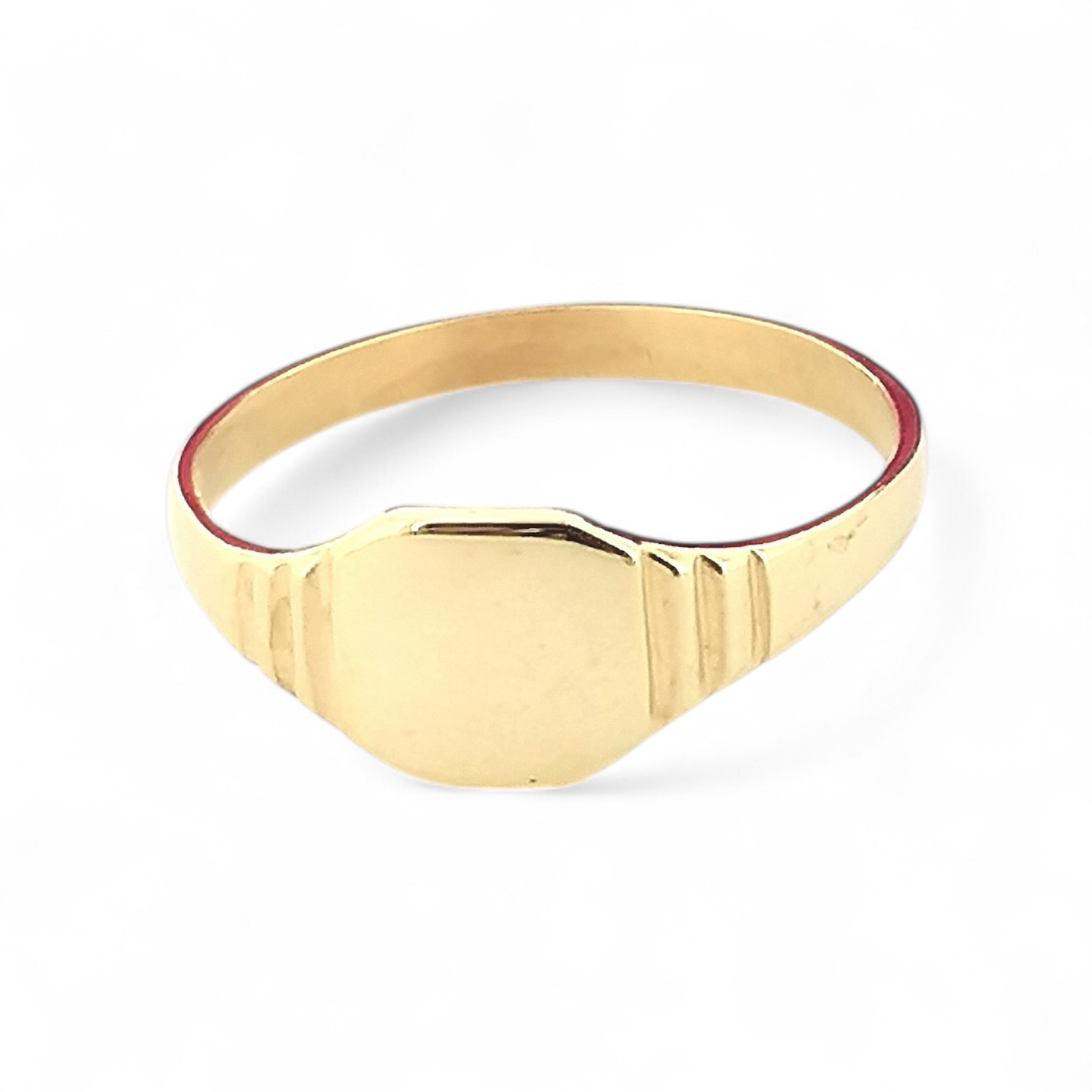 9ct Yellow Gold Square Signet Ring ladies