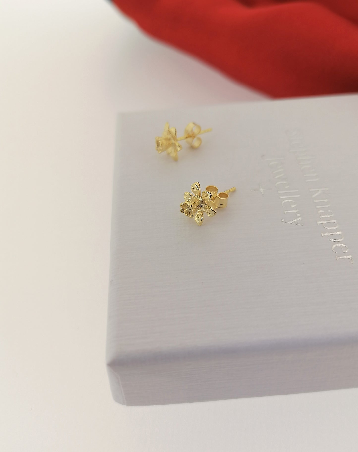 14ct Yellow Gold Plated Daffodil Stud Earrings