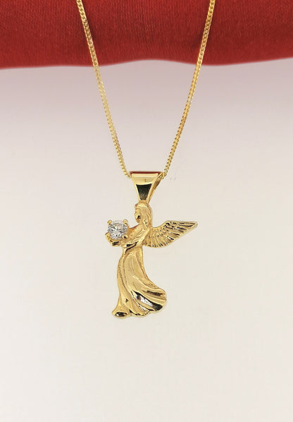14ct yellow gold Guardian Angel Necklace