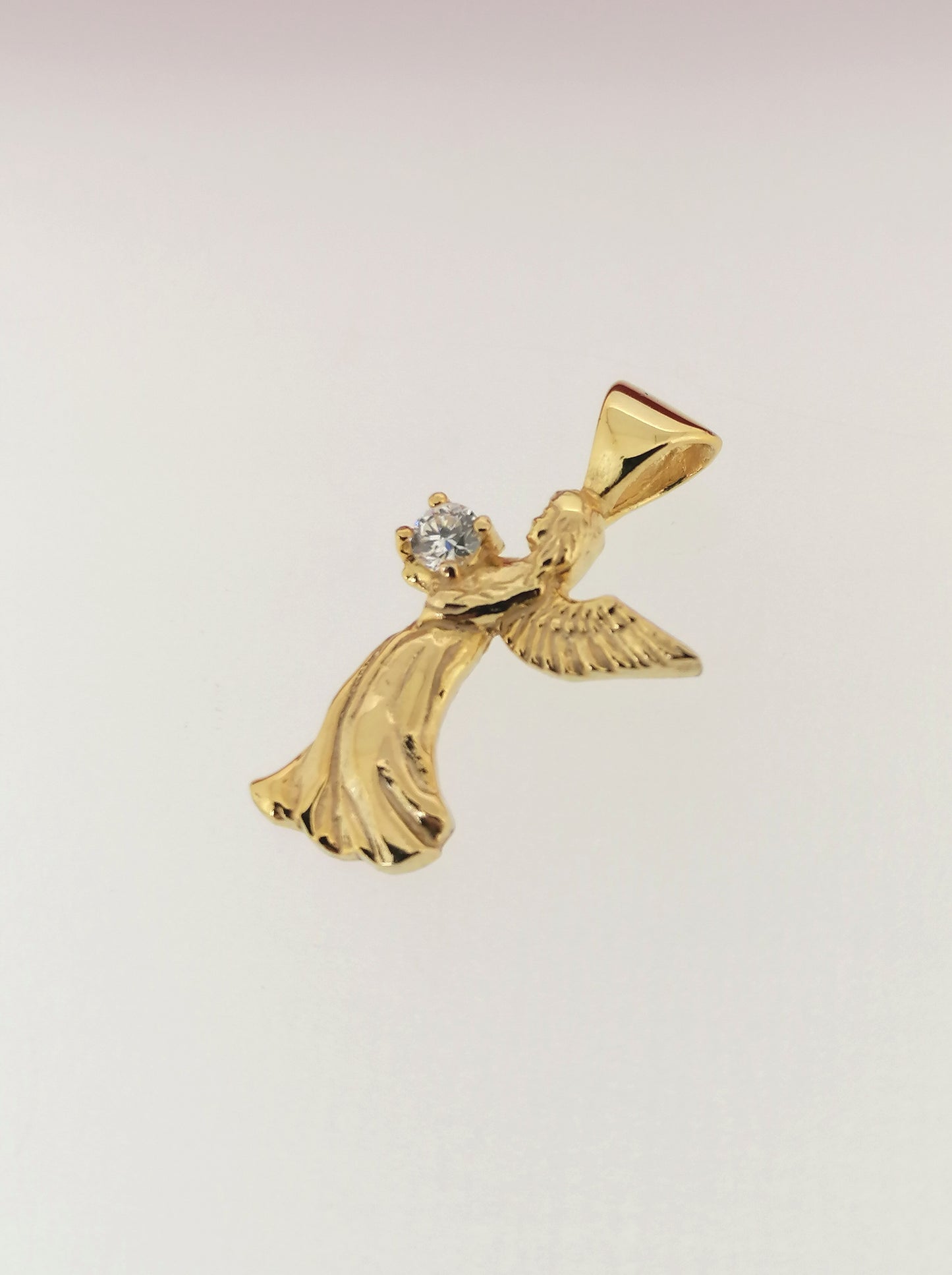 Christian Guardian Angel Symbol of Protection 14k yellow gold plated