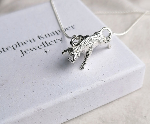 Bull Pendant Sterling Silver