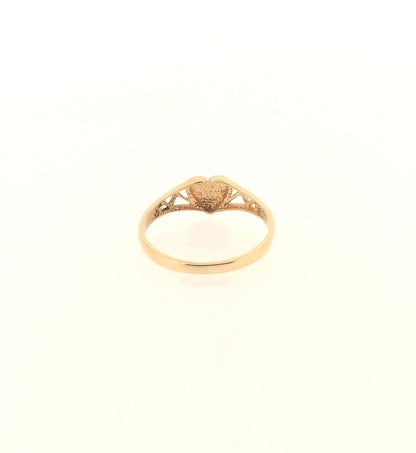 9ct Yellow Gold Heart Signet Ring