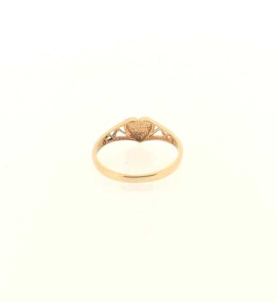 9ct Yellow Gold Heart Signet Ring