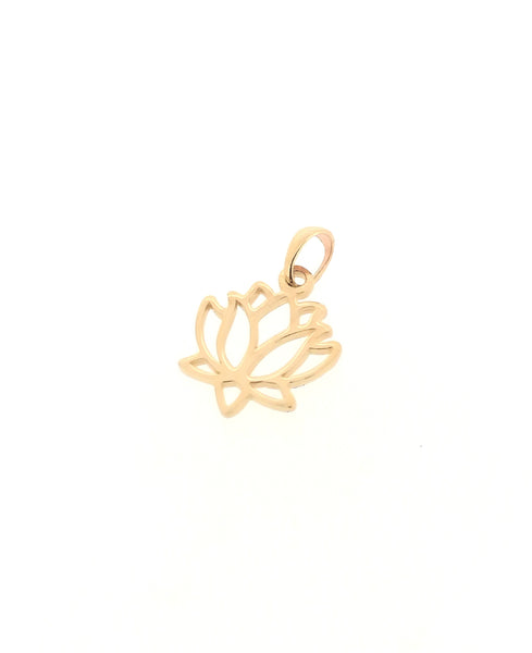9ct Yellow Gold Lotus Flower Pendant