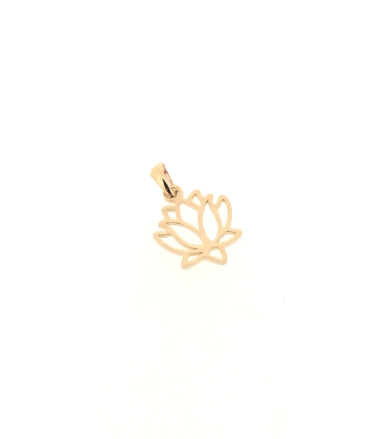 9ct Yellow Gold Lotus Flower Pendant