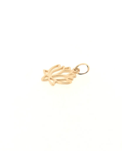 9ct Yellow Gold Lotus Flower Pendant