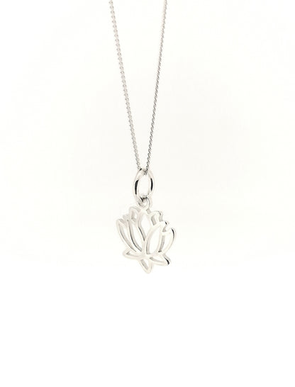 Sterling Silver Lotus Flower Pendant