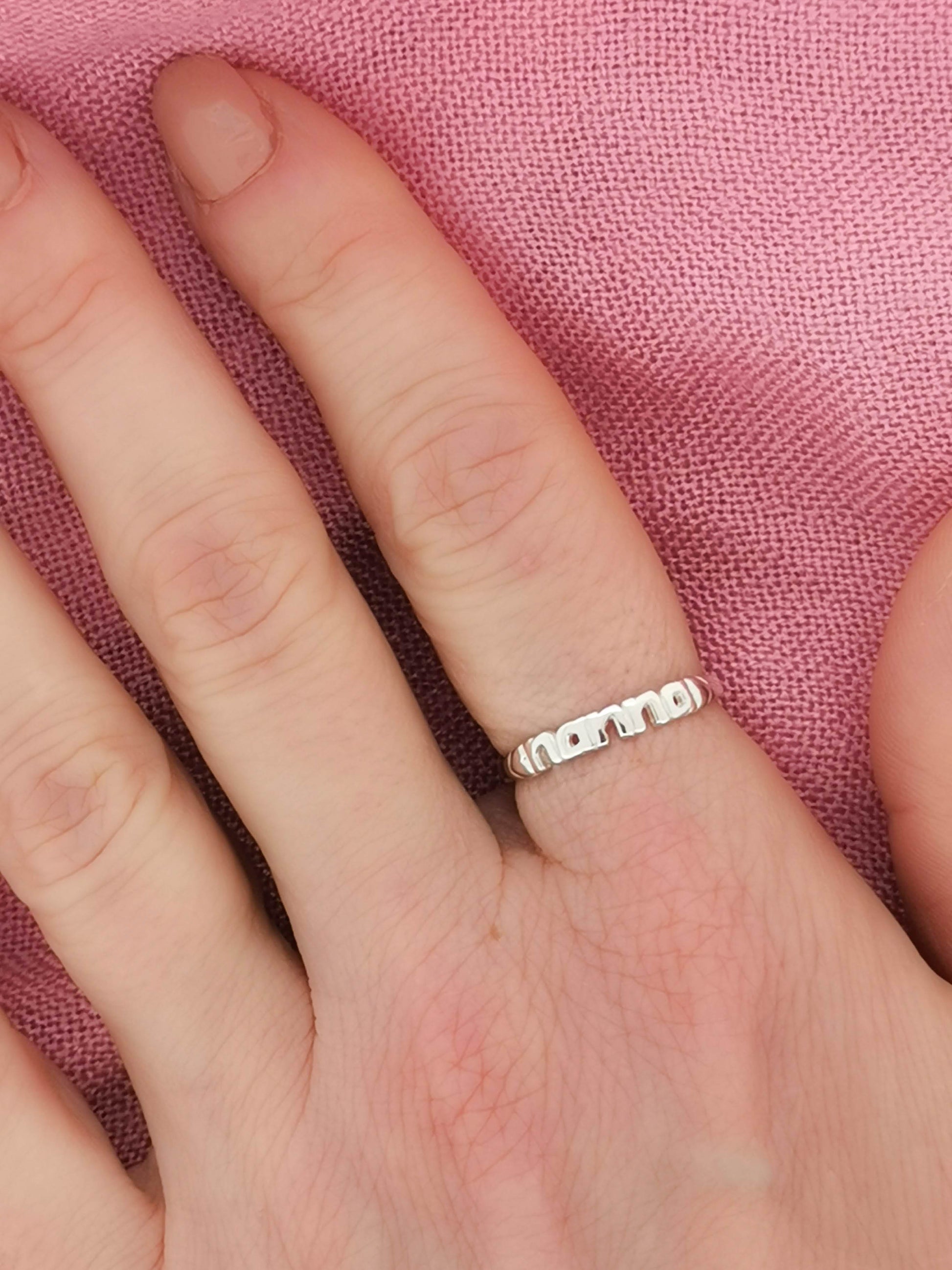 Sterling Silver Nanna Ring Birthday Nan Gift