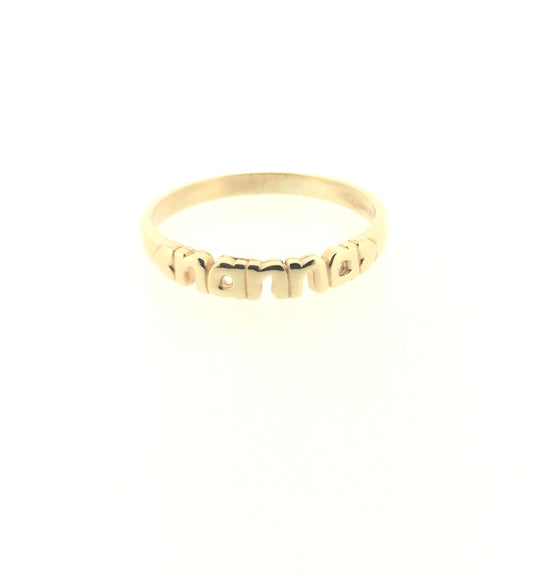 Solid 9ct Yellow Gold Nanna Band Ring with Hearts Stacking Ring Grandma Nan Birthday Christmas Mothers Day Gift Hallmarked