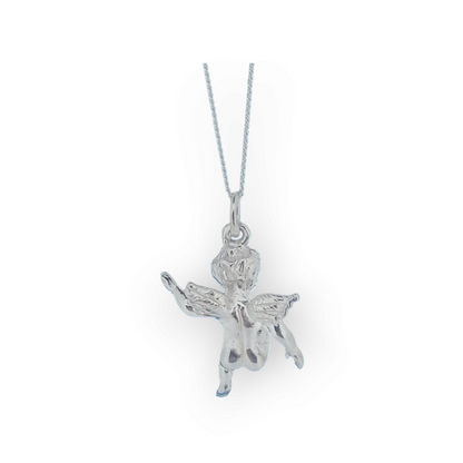 Christian Angelic Cherub Pendant Sterling Silver