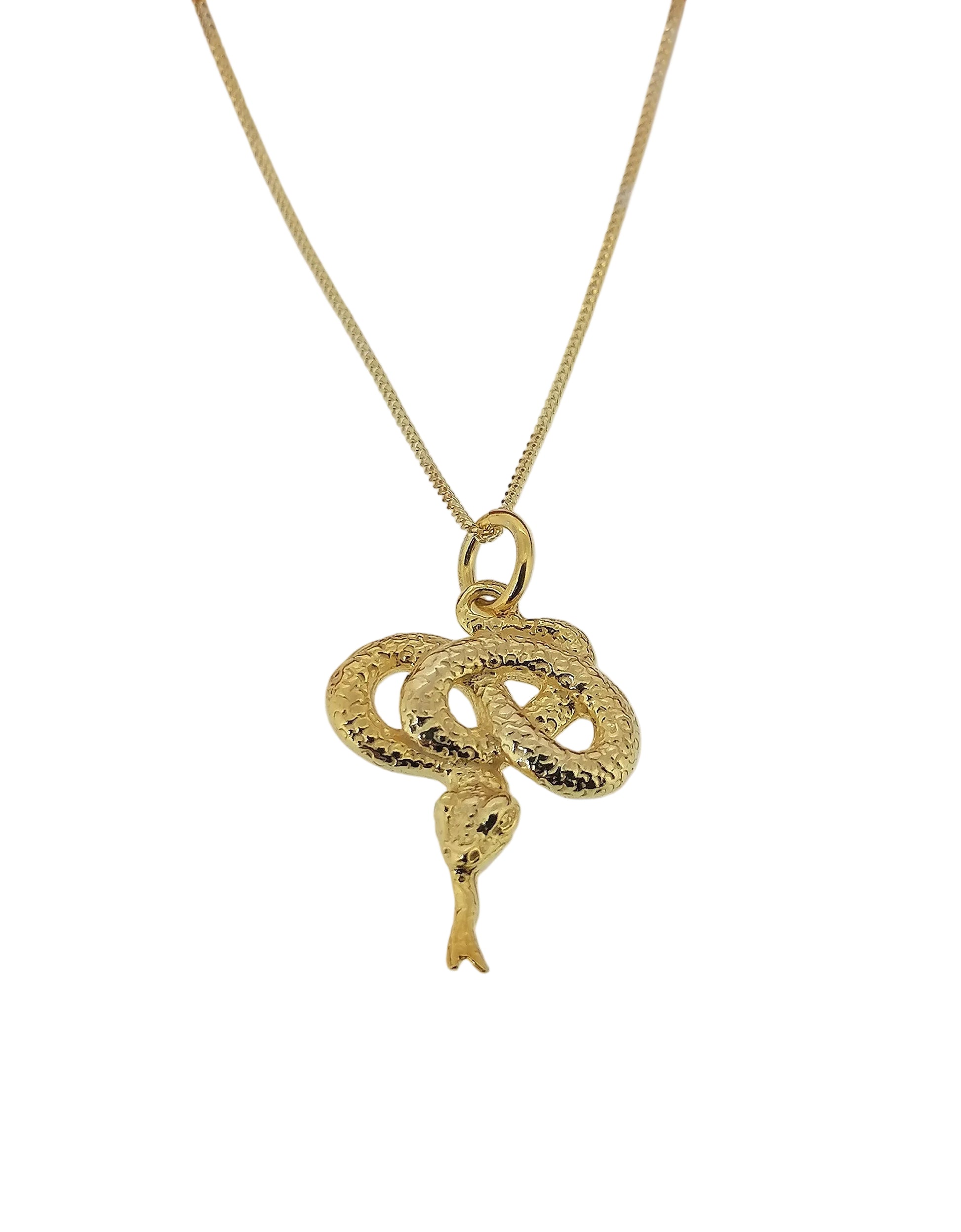 Coiled Snake Pendant 14ct Yellow Gold Plated
