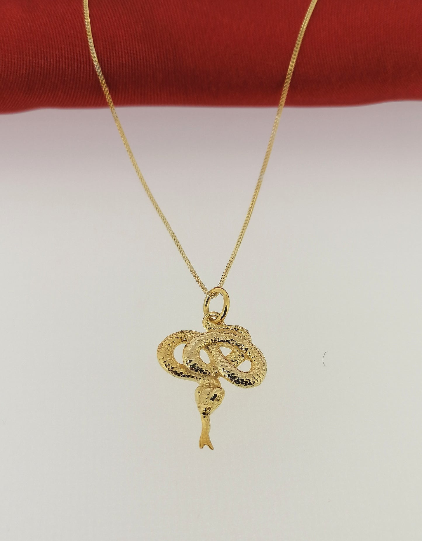 Coiled Snake Pendant 14ct Yellow Gold Plated