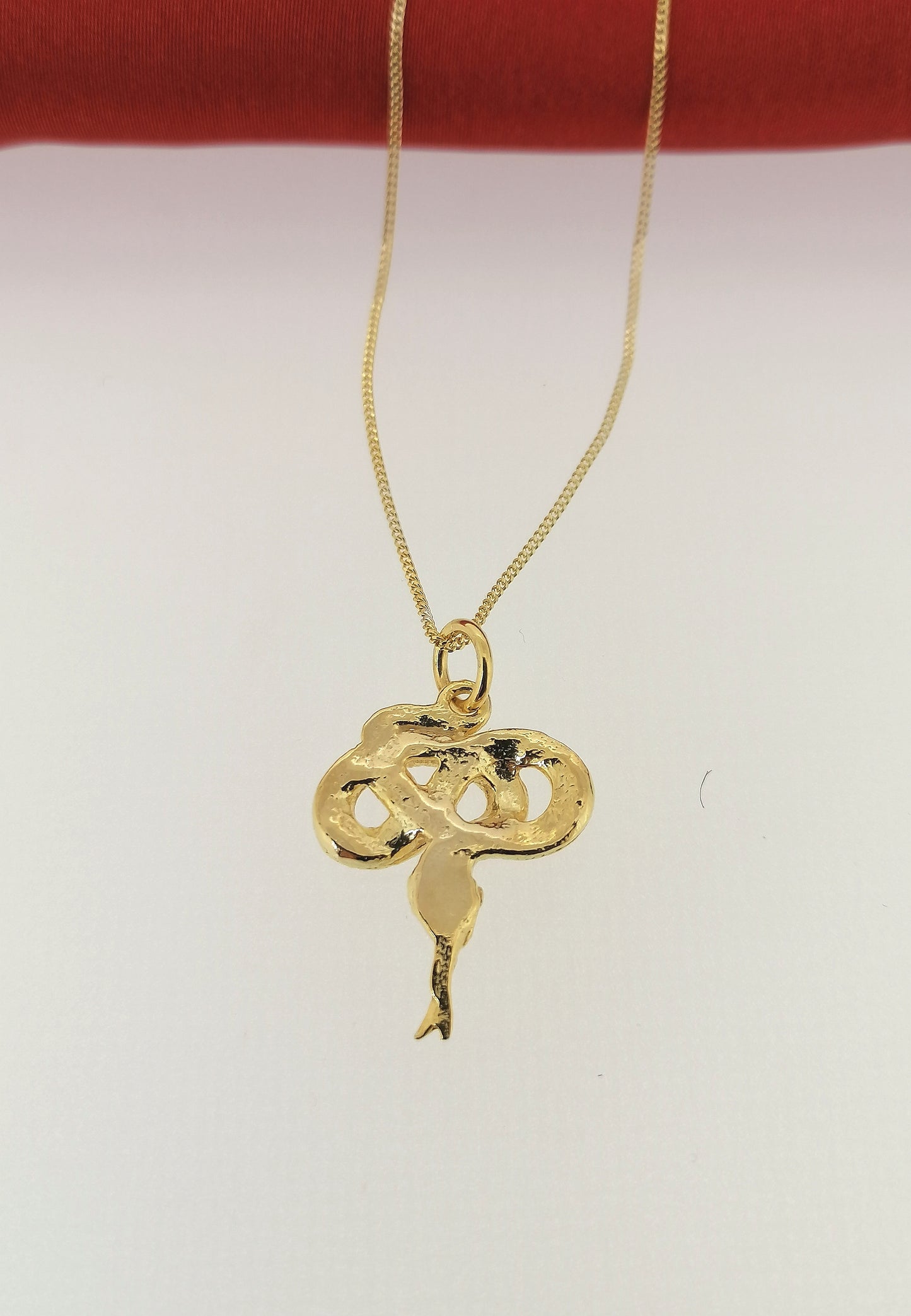 Coiled Snake Pendant 14ct Yellow Gold Plated