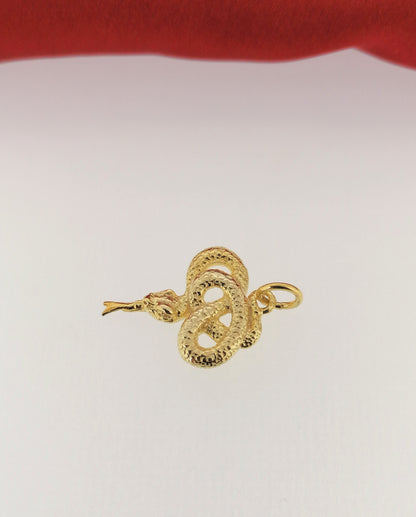 Coiled Snake Pendant 14ct Yellow Gold Plated