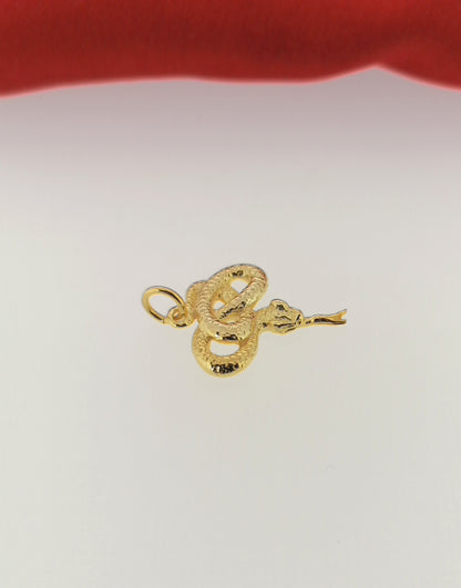 Coiled Snake Pendant 14ct Yellow Gold Plated