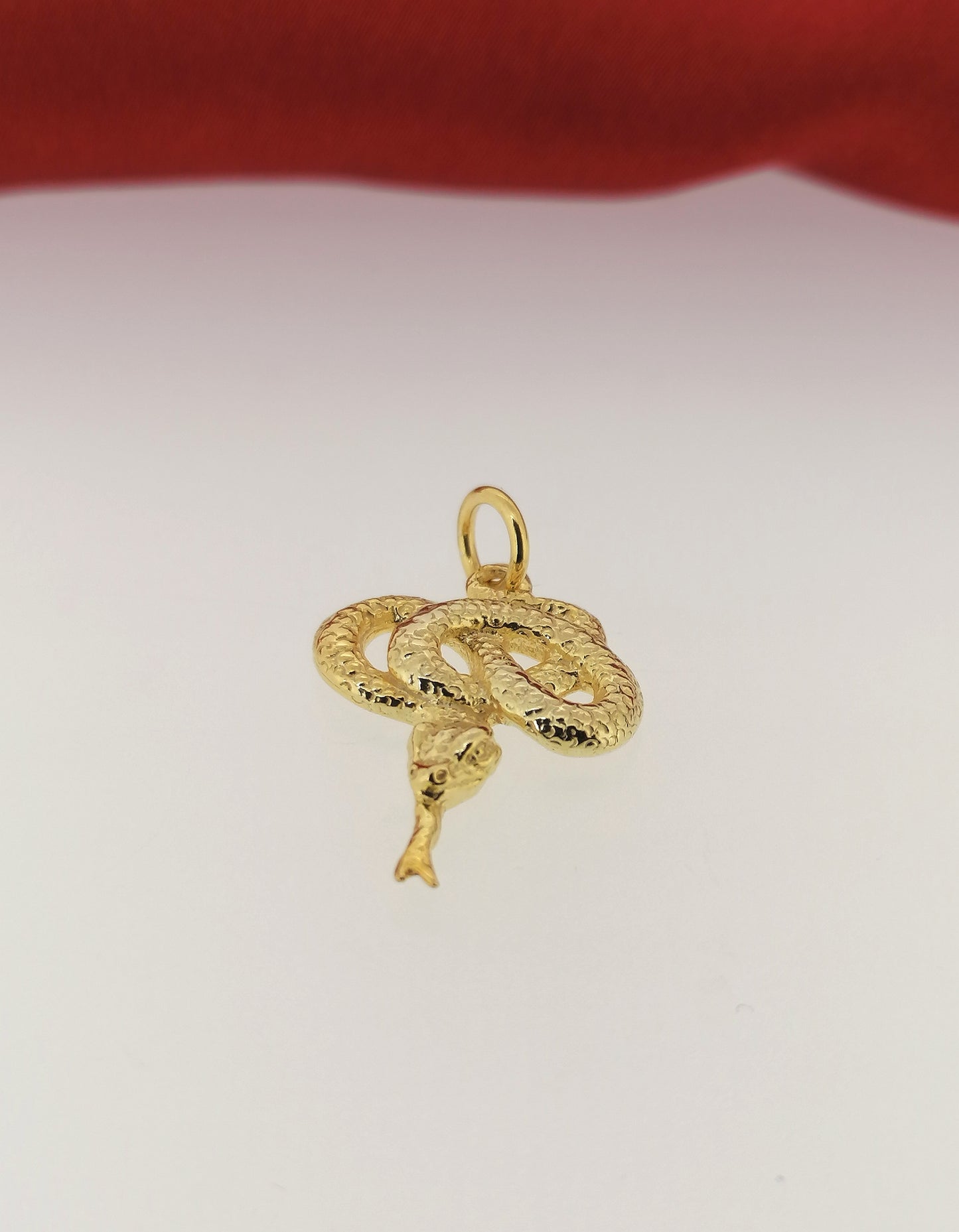 Coiled Snake Pendant 14ct Yellow Gold Plated