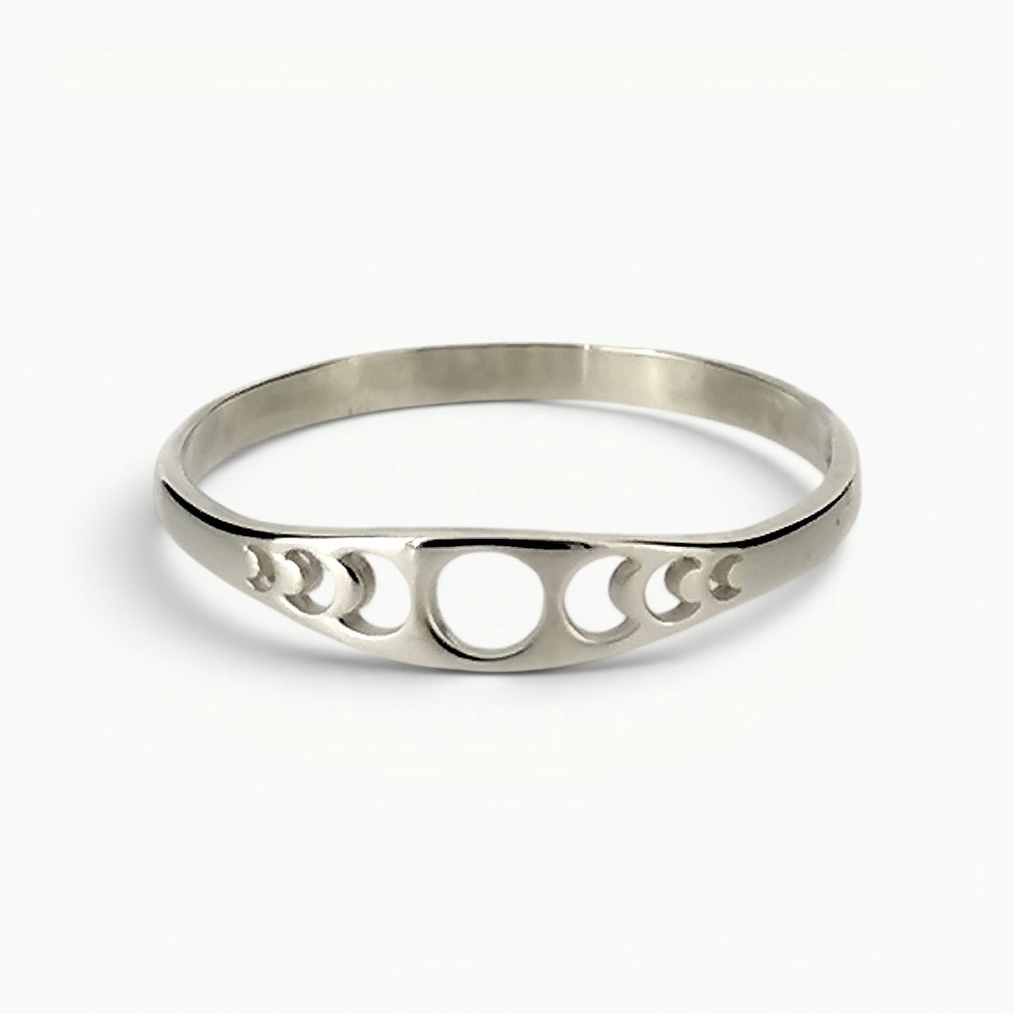 Sterling Silver Complete Phases of the Moon Ring