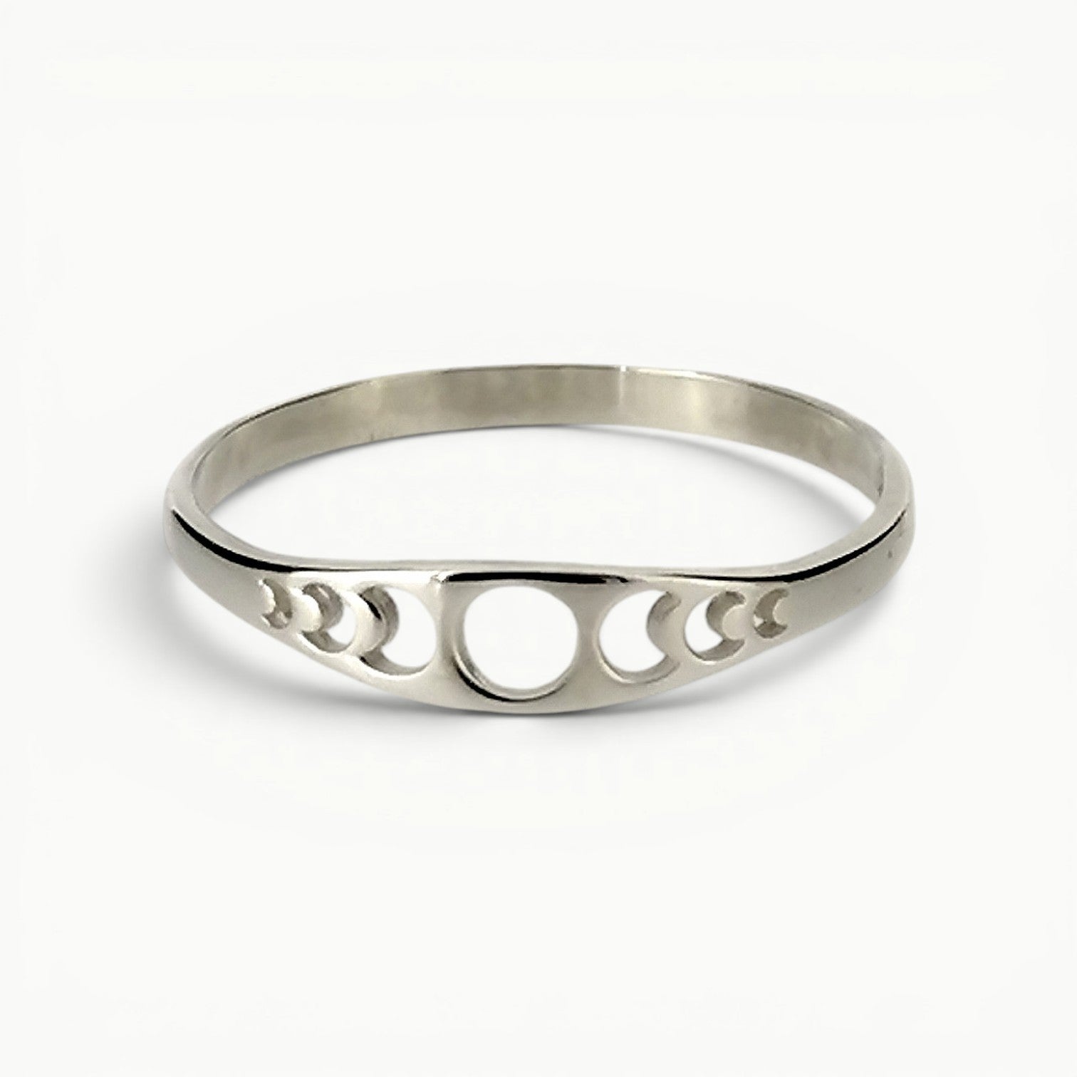 Sterling Silver Complete Phases of the Moon Ring