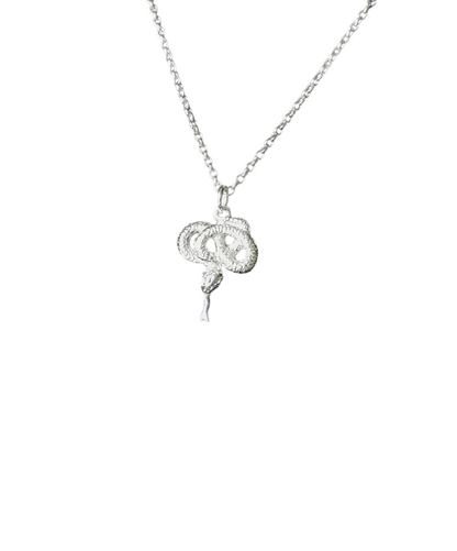 Coiled Snake Pendant Sterling Silver