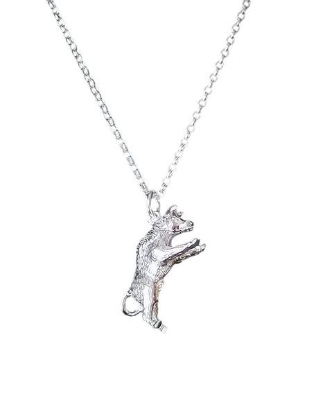 Men's Bull Pendant Sterling Silver Necklace Symbol of Strength Fertility Taurus Zodiac