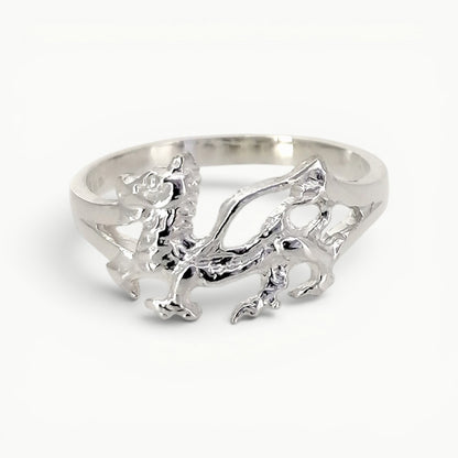 Sterling Silver Welsh Dragon Ring