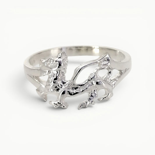 Sterling Silver Welsh Dragon Ring