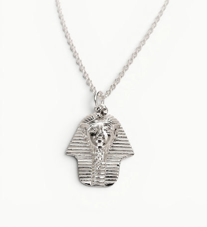 King Tutankhamun Pharaoh Pendant Sterling Silver