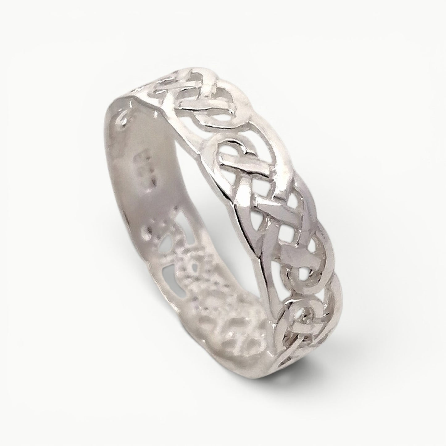 Celtic Infinity Knot Band Ring Sterling Silver