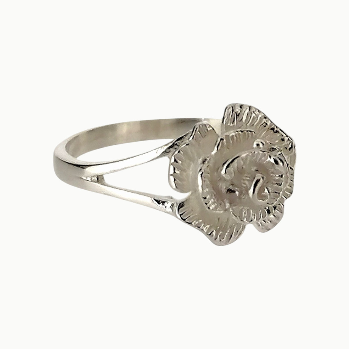 Sterling Silver English Rose Ring
