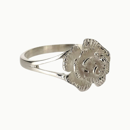 Sterling Silver English Rose Ring