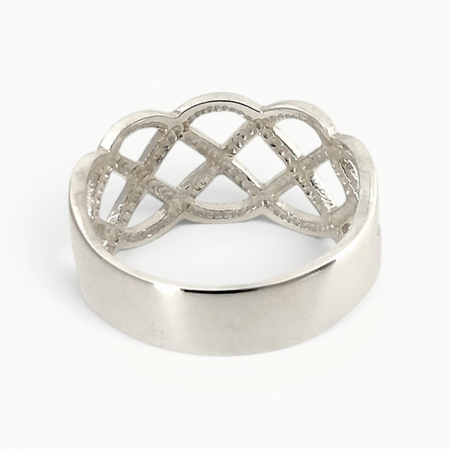 Sterling Silver Celtic Infinity Knot Large Band Ring